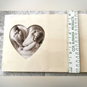 Wooden Craft Frame with Heart. Free Standing 9x6